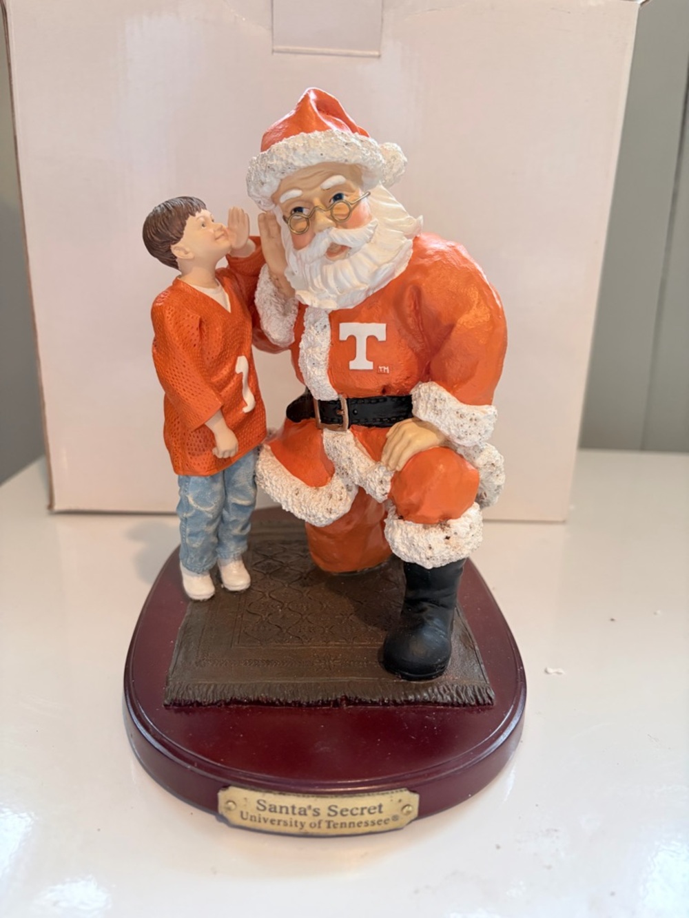 Tennessee Volunteers Collegiate Collectable Santa. Fourth in Limited Series.